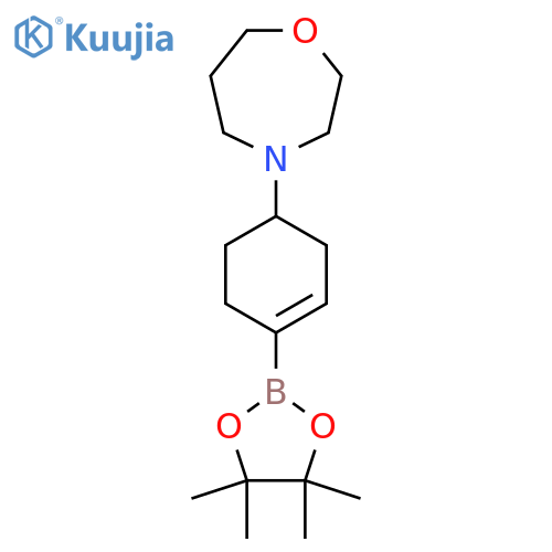 4-(4-(4,4,5,5-Tetramethyl-1,3,2-dioxaborolan-2-yl)cyclohex-3-en-1-yl)-1,4-oxazepane structure
