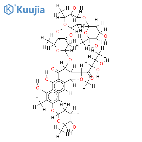 6-dediolivosyl-6-beta-D-amicetosyl-deoliosyl-demycarosyl-3C-beta-D-olivosyl-3D-beta-D-digitoxosyl-mithramycin structure