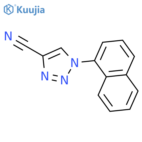 1H-1,2,3-Triazole-4-carbonitrile, 1-(1-naphthalenyl)- structure