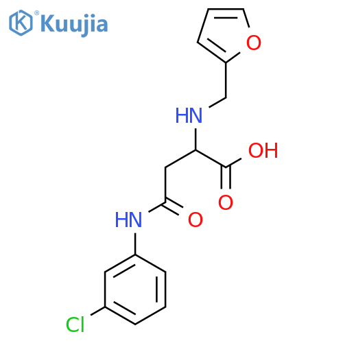 3-[(3-chlorophenyl)carbamoyl]-2-{[(furan-2-yl)methyl]amino}propanoic acid structure