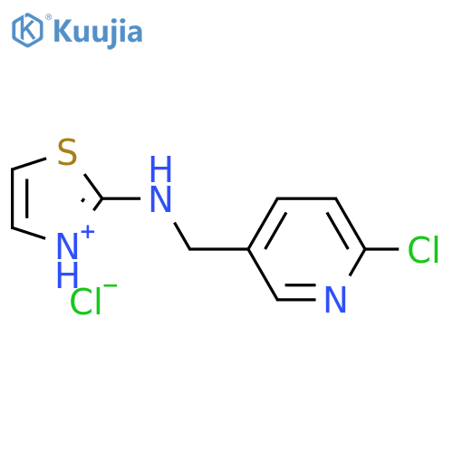 2-{(6-Chloro-3-pyridinyl)methylamino}-1,3-thiazol-3-ium chloride structure