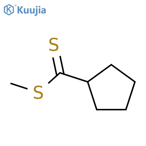Cyclopentanecarbodithioicacid, methyl ester structure