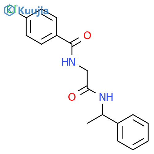 Benzamide, 4-chloro-N-[2-oxo-2-[(1-phenylethyl)amino]ethyl]-, (±)- structure