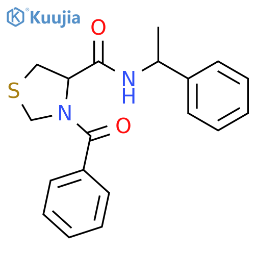 4-Thiazolidinecarboxamide,3-benzoyl-N-(1-phenylethyl)- structure