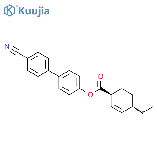 2-Cyclohexene-1-carboxylic acid, 4-ethyl-, 4'-cyano[1,1'-biphenyl]-4-yl ester, trans- structure