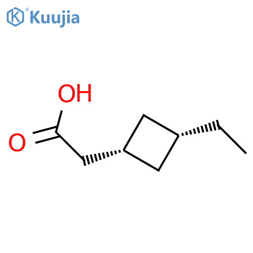 Cyclobutaneacetic acid, 3-ethyl-, cis- structure