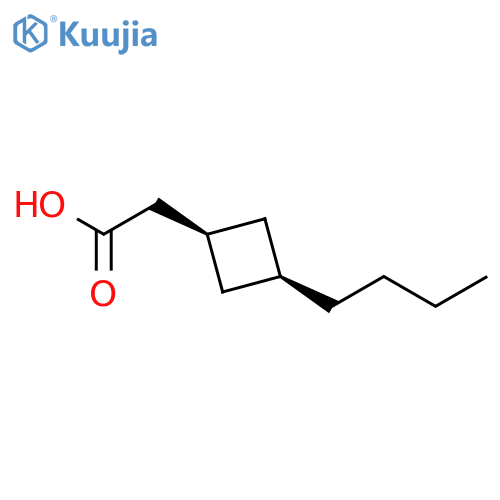 CYCLOBUTANEACETIC ACID, 3-BUTYL-, CIS- structure