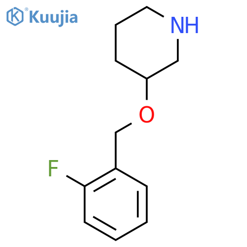 3-(2-fluorophenyl)methoxypiperidine structure