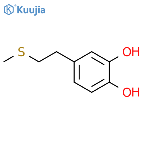 1,2-Benzenediol, 4-[2-(methylthio)ethyl]- structure