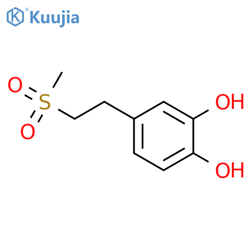 1,2-Benzenediol, 4-[2-(methylsulfonyl)ethyl]- structure