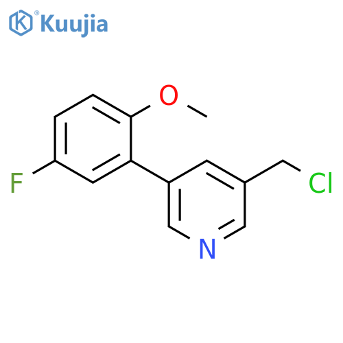 3-(chloromethyl)-5-(5-fluoro-2-methoxyphenyl)pyridine structure