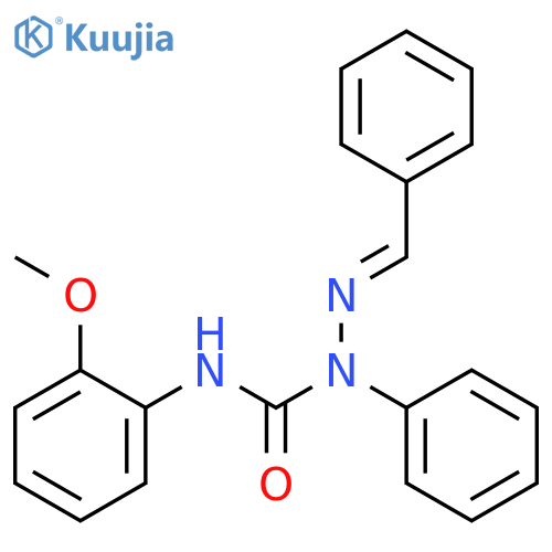 Hydrazinecarboxamide, N-(2-methoxyphenyl)-1-phenyl-2-(phenylmethylene)- structure
