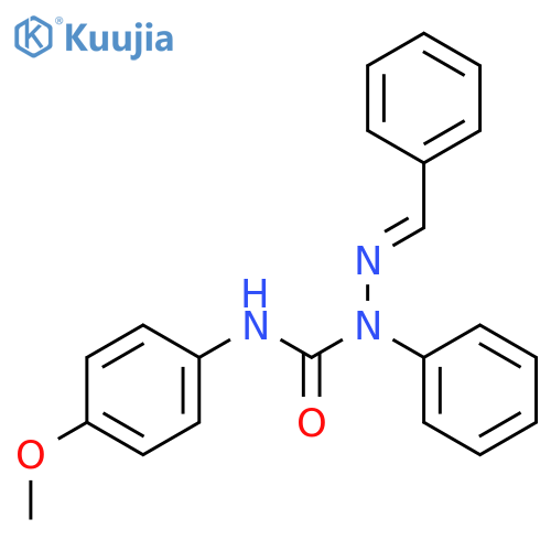 Hydrazinecarboxamide, N-(4-methoxyphenyl)-1-phenyl-2-(phenylmethylene)- structure