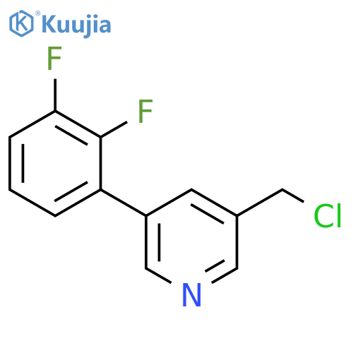 Pyridine, 3-(chloromethyl)-5-(2,3-difluorophenyl)- structure