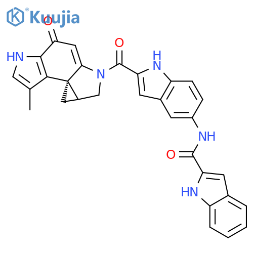 1H-Indole-2-carboxamide,N-[2-[[(7bS,8aR)-4,5,8,8a-tetrahydro-7-methyl-4-oxocyclopropa[c]pyrrolo[3,2-e]indol-2(1H)-yl]carbonyl]-1H-indol-5-yl]- structure