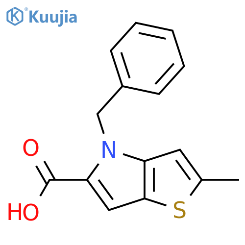 4-Benzyl-2-methyl-4H-thieno[3,2-b]pyrrole-5-carboxylic acid structure