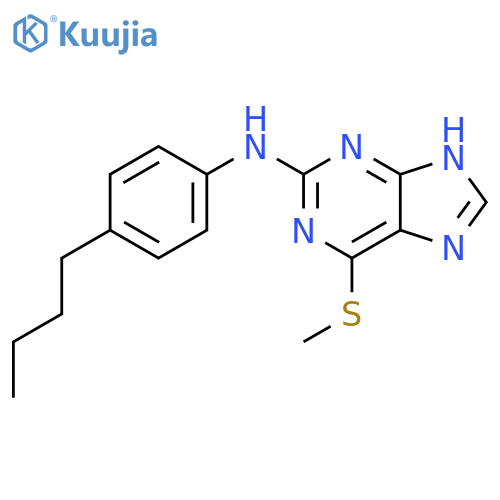 9H-Purin-2-amine,N-(4-butylphenyl)-6-(methylthio)- structure