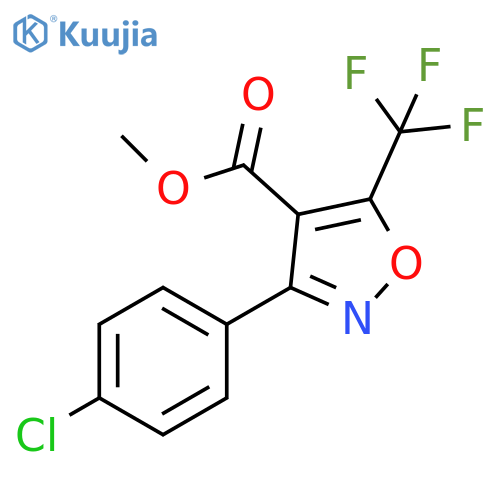 4-Isoxazolecarboxylic acid, 3-(4-chlorophenyl)-5-(trifluoromethyl)-, methyl ester structure