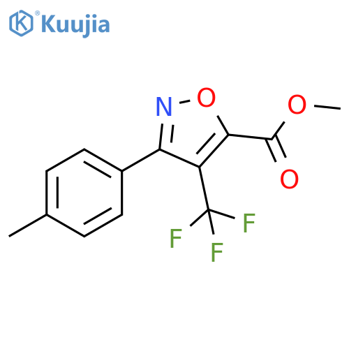 5-Isoxazolecarboxylic acid, 3-(4-methylphenyl)-4-(trifluoromethyl)-,methyl ester structure