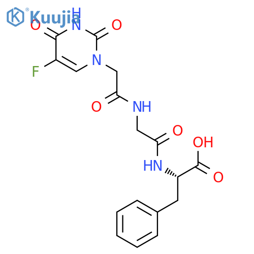 L-Phenylalanine, N-[N-[(5-fluoro-3,4-dihydro-2,4-dioxo-1(2H)-pyrimidinyl)acetyl]glycyl]- structure