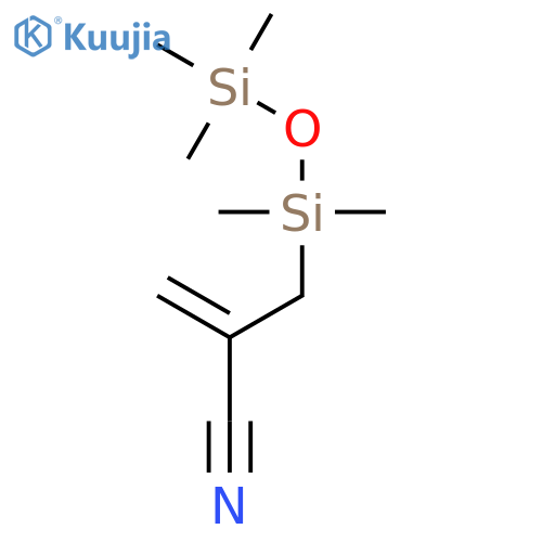 2-Propenenitrile, 2-[(pentamethyldisiloxanyl)methyl]- structure