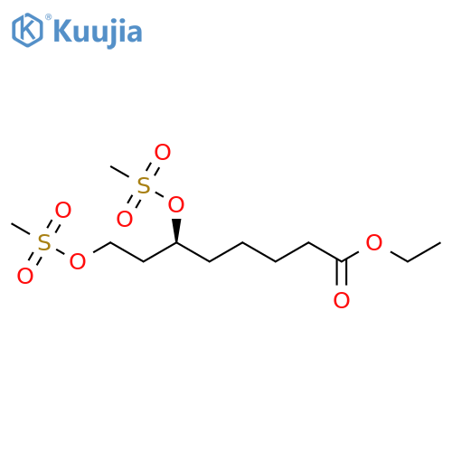 Octanoic acid, 6,8-bis[(methylsulfonyl)oxy]-, ethyl ester, (S)- structure