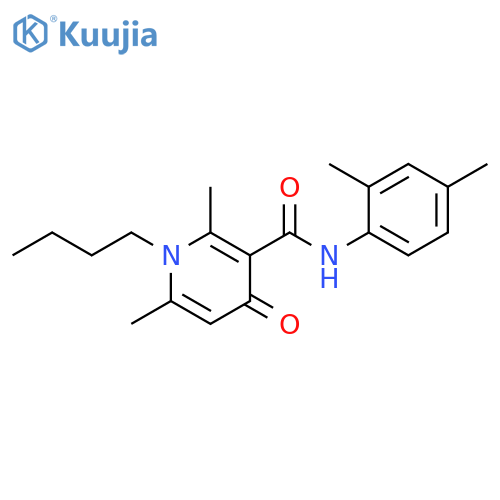 3-Pyridinecarboxamide,1-butyl-N-(2,4-dimethylphenyl)-1,4-dihydro-2,6-dimethyl-4-oxo- structure