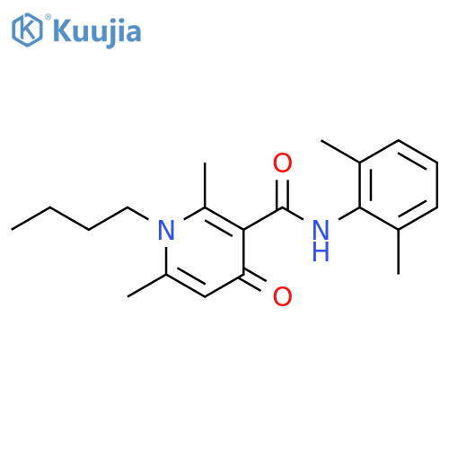 3-Pyridinecarboxamide,1-butyl-N-(2,6-dimethylphenyl)-1,4-dihydro-2,6-dimethyl-4-oxo- structure
