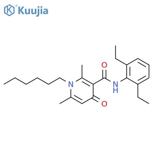 3-Pyridinecarboxamide,N-(2,6-diethylphenyl)-1-hexyl-1,4-dihydro-2,6-dimethyl-4-oxo- structure