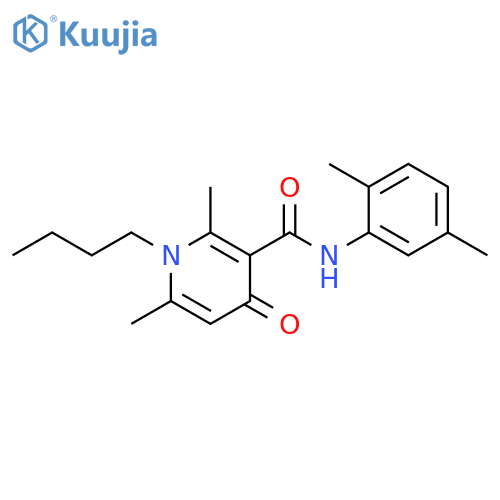 3-Pyridinecarboxamide,1-butyl-N-(2,5-dimethylphenyl)-1,4-dihydro-2,6-dimethyl-4-oxo- structure