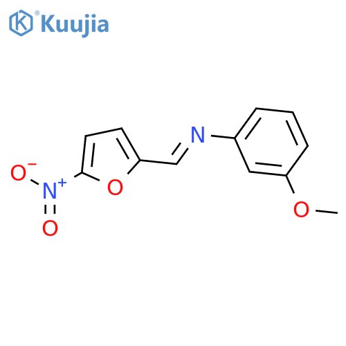 Benzenamine, 3-methoxy-N-[(5-nitro-2-furanyl)methylene]- structure