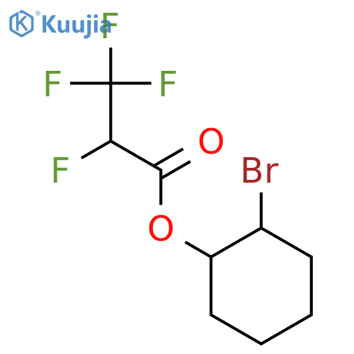 Propanoic acid, 2,3,3,3-tetrafluoro-, 2-bromocyclohexyl ester structure