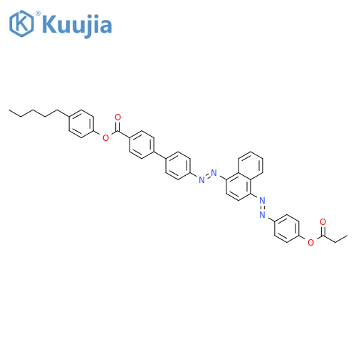 [1,1'-Biphenyl]-4-carboxylic acid, 4'-[[4-[[4-(1-oxopropoxy)phenyl]azo]-1-naphthalenyl]azo]-, 4-pentylphenyl ester structure