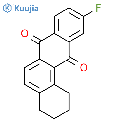 10-fluoro-1,2,3,4-tetrahydrotetraphene-7,12-dione structure