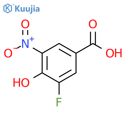 Benzoic acid, 3-fluoro-4-hydroxy-5-nitro- structure