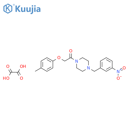 1-[(4-methylphenoxy)acetyl]-4-(3-nitrobenzyl)piperazine structure