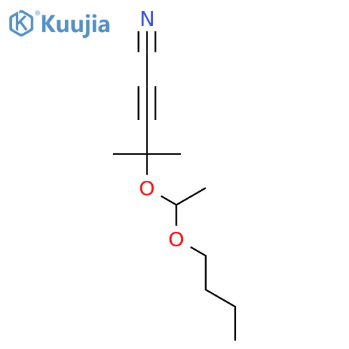 2-Pentynenitrile, 4-(1-butoxyethoxy)-4-methyl- structure