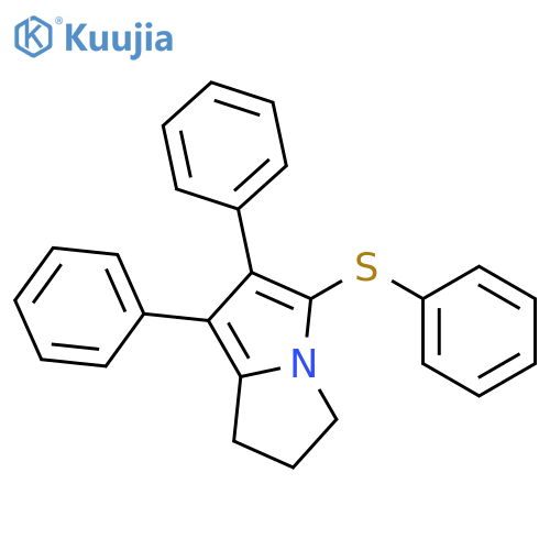 1H-Pyrrolizine, 2,3-dihydro-6,7-diphenyl-5-(phenylthio)- structure