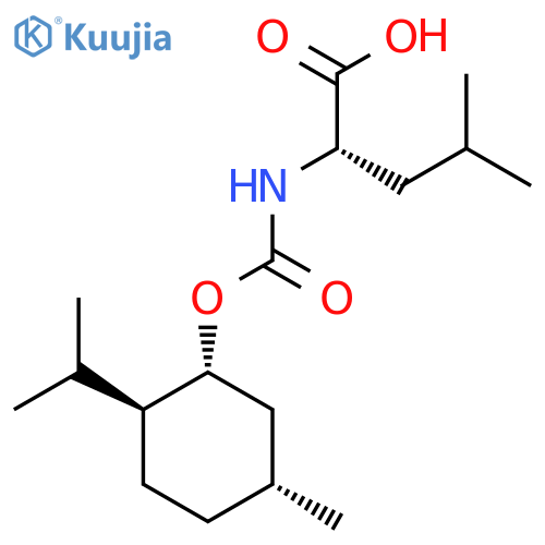 (2S)-4-Methyl-2-[[(1R,2S,5R)-5-methyl-2-propan-2-ylcyclohexyl]oxycarbonylamino]pentanoic acid structure