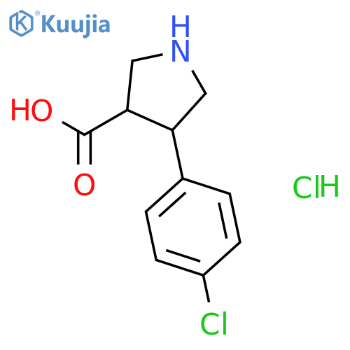 trans-4-(4-Chlorophenyl)pyrrolidine-3-carboxylic acid hydrochloride structure
