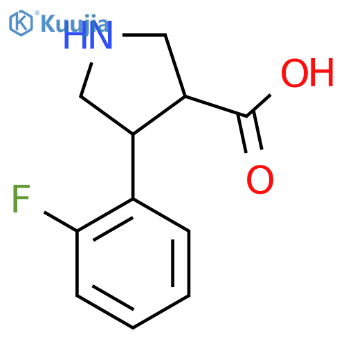 4-(2-Fluorophenyl)pyrrolidine-3-carboxylic acid structure