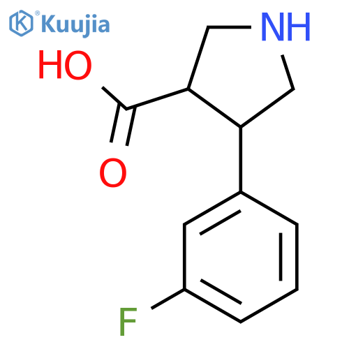 4-(3-Fluorophenyl)pyrrolidine-3-carboxylic acid structure