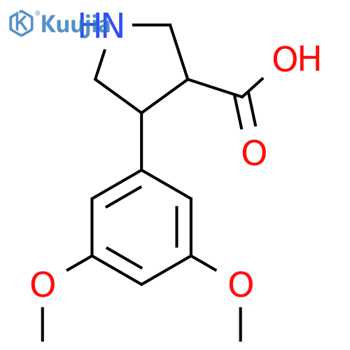 4-(3,5-dimethoxyphenyl)pyrrolidine-3-carboxylic acid structure