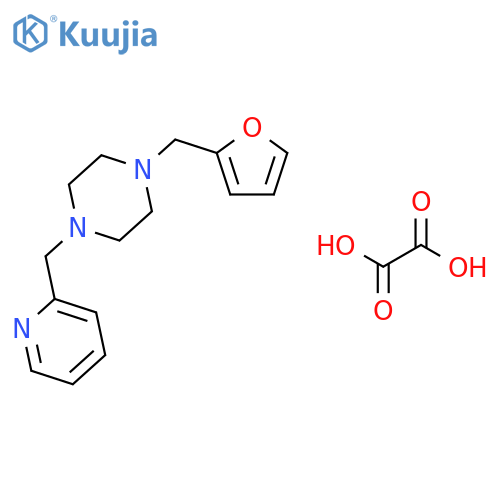 1-(2-furylmethyl)-4-(2-pyridinylmethyl)piperazine oxalate structure