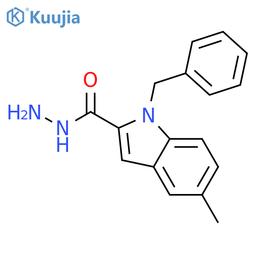 1H-Indole-2-carboxylic acid, 5-methyl-1-(phenylmethyl)-, hydrazide structure