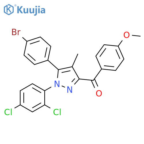[5-(4-bromophenyl)-1-(2,4-dichlorophenyl)-4-methyl-1H-pyrazol-3-yl](4-methoxyphenyl)-methanone structure