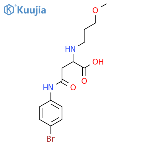 3-[(4-bromophenyl)carbamoyl]-2-[(3-methoxypropyl)amino]propanoic acid structure