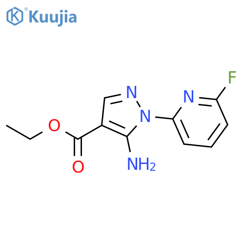 1H-Pyrazole-4-carboxylic acid, 5-amino-1-(6-fluoro-2-pyridinyl)-, ethyl ester structure