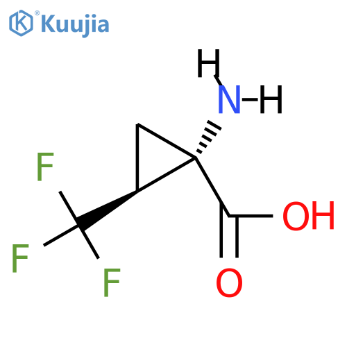 (1S,2S)-1-Amino-2-(trifluoromethyl)cyclopropanecarboxylic acid structure
