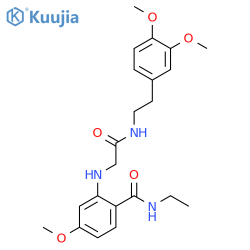 Benzamide, 2-[[2-[[2-(3,4-dimethoxyphenyl)ethyl]amino]-2-oxoethyl]amino]-N-ethyl-4- methoxy- structure